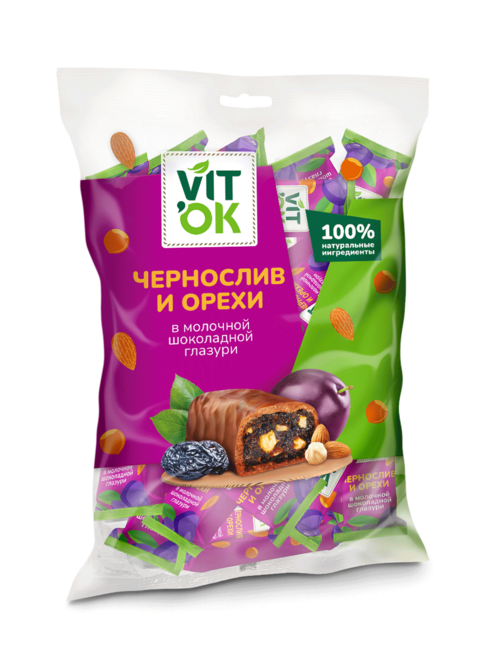 Конфеты глазированные "VITok" "Чернослив и орехи"                                                   